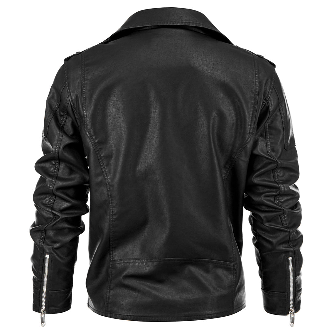 Men's leather jacket, additional view