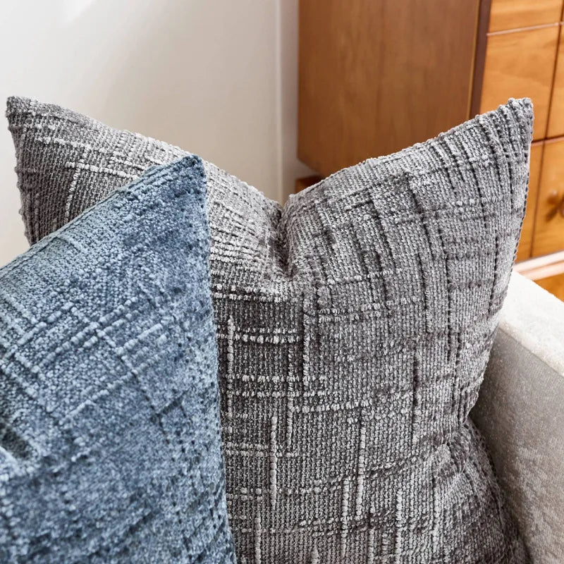 Siena chenille cushion covers on a sofa