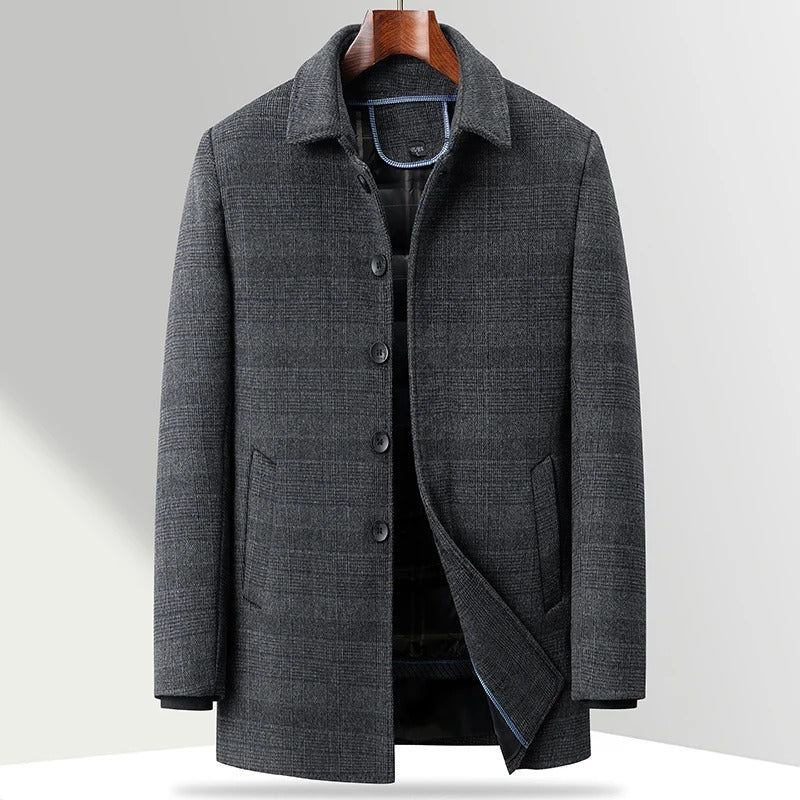 Men's wool coat, alternate view