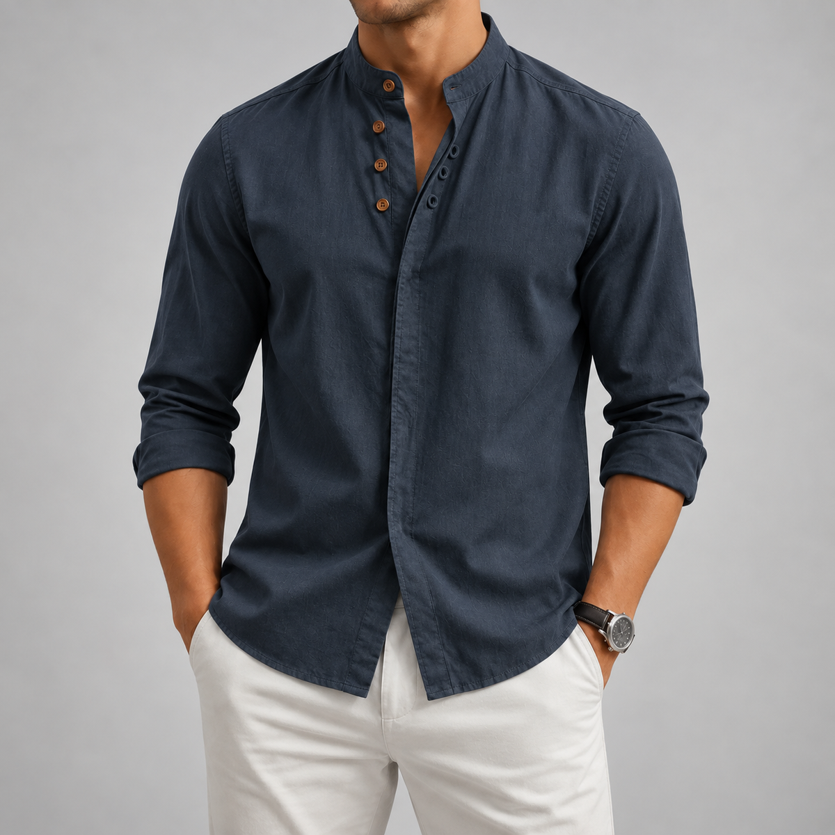 Sora men's cotton linen shirt – Avinos Milano