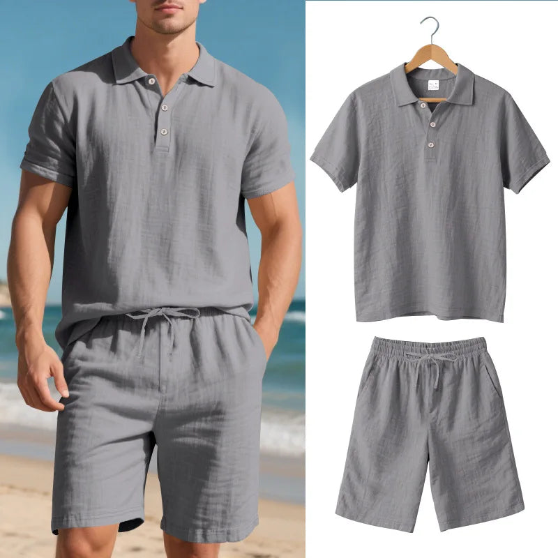 Luigi men's elegant summer two-piece set, view 4