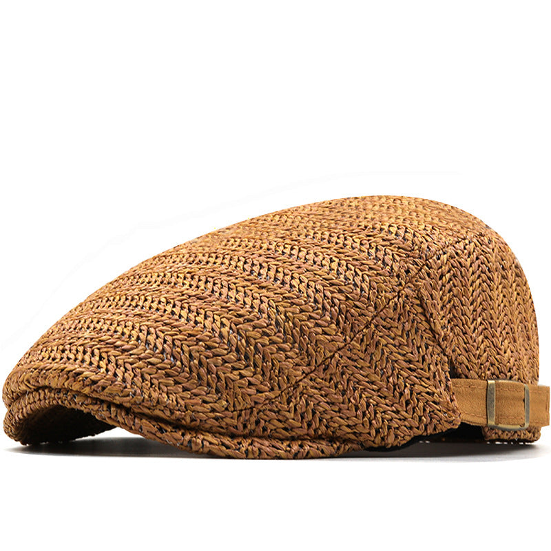 Sorrento men's woven flat cap in Brown – Avinos Milano