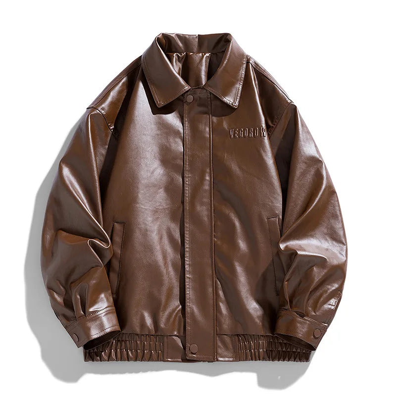 Motorcycle men's leather jacket, view 5