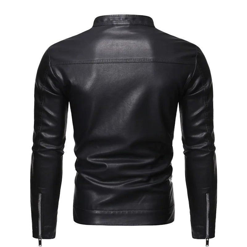Men's leather jacket, view 4