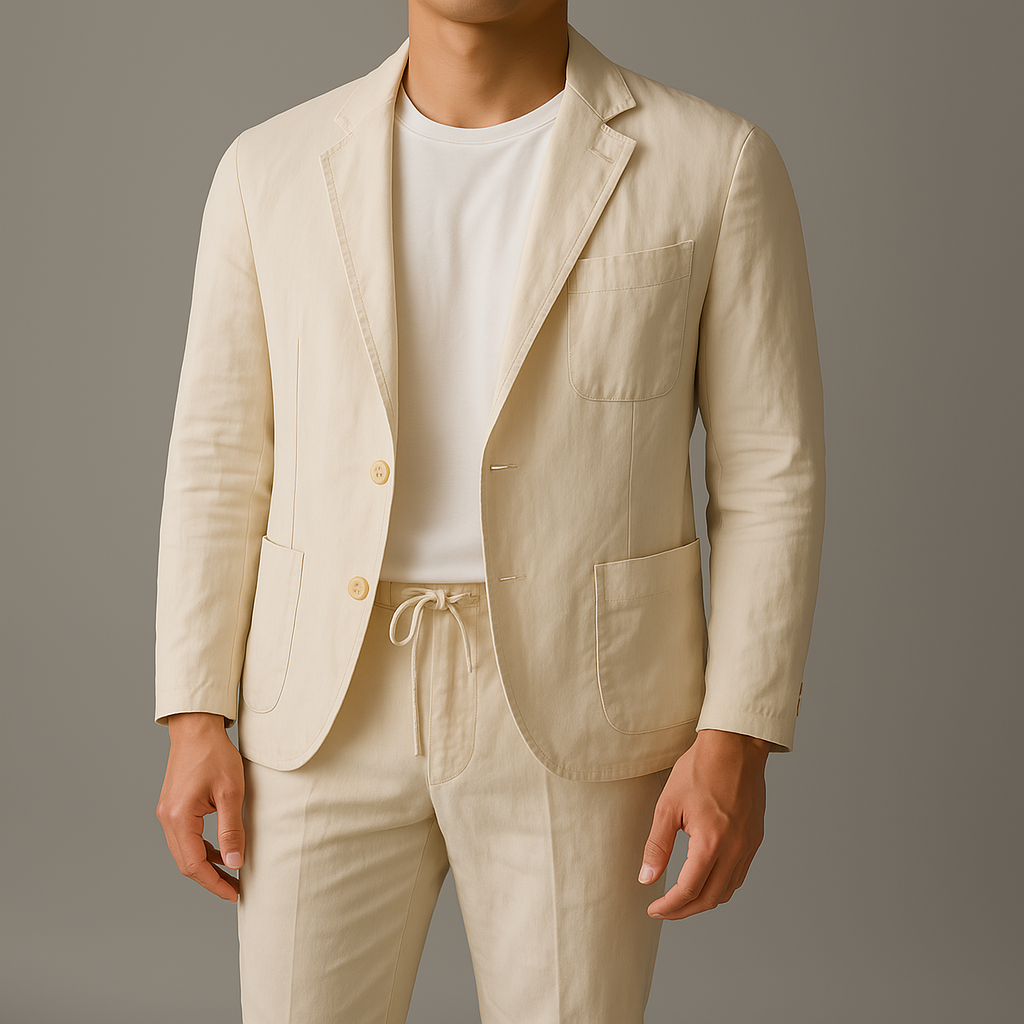 Men's linen two-piece set, view 4