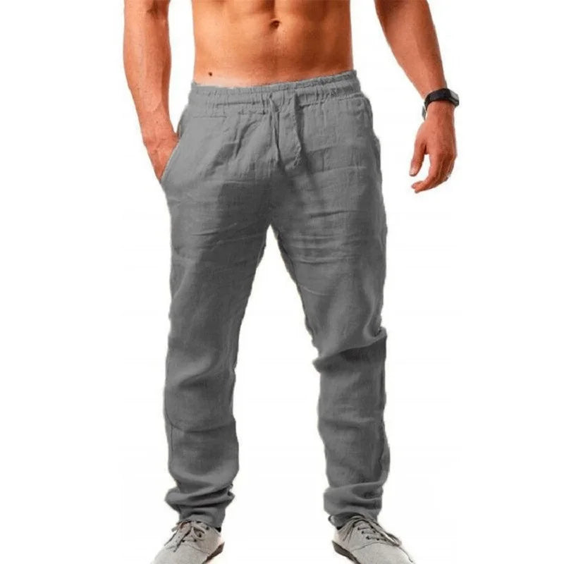 Cristian men's breathable linen pants, view 4
