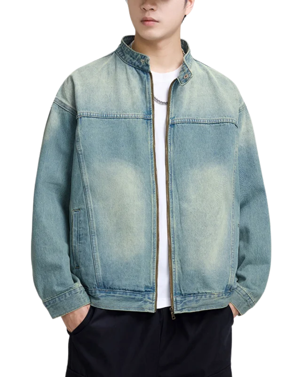 Men's denim jacket, alternate view
