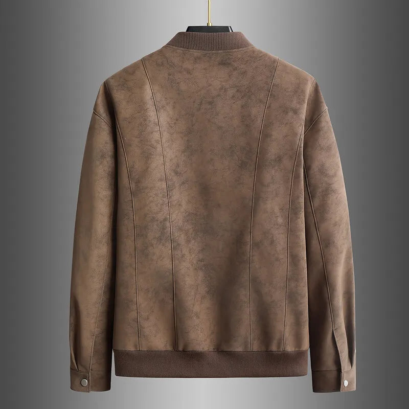 Baseball men's suede jacket, alternate view
