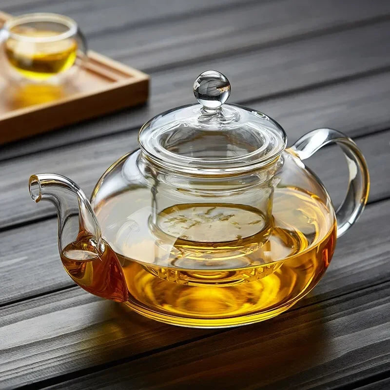 Tisana glass teapot with tea