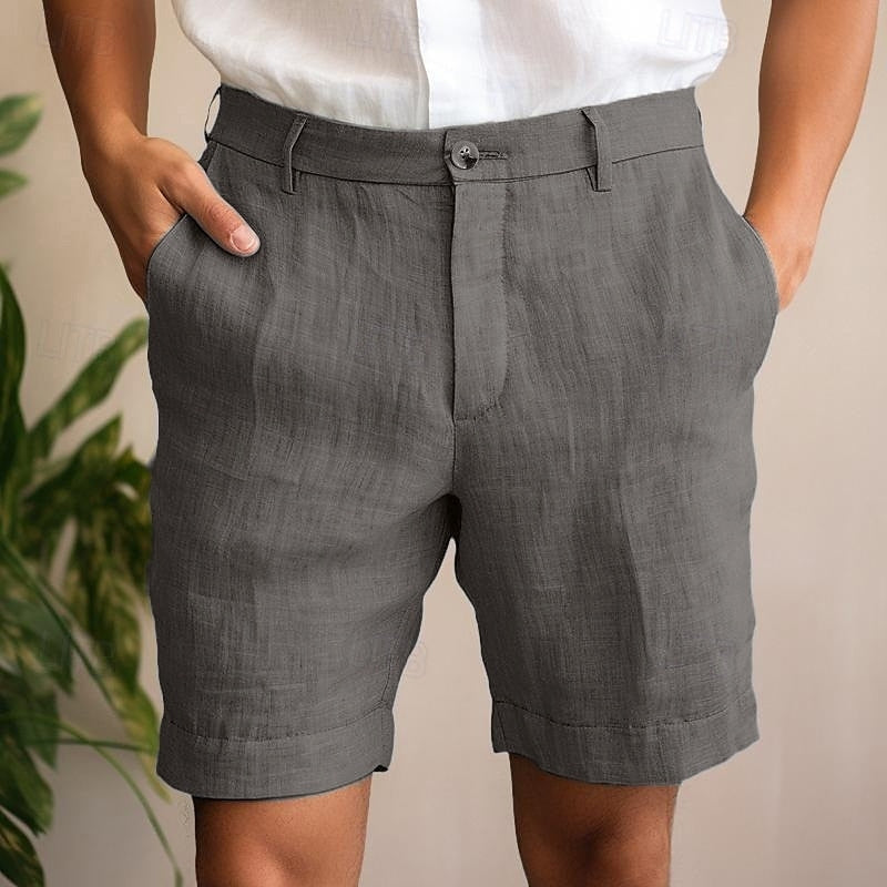 Federico men's elegant linen shorts, additional view