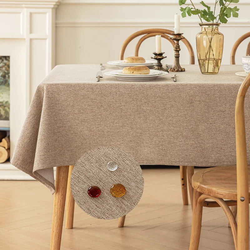 Toscana tablecloth on a dining table