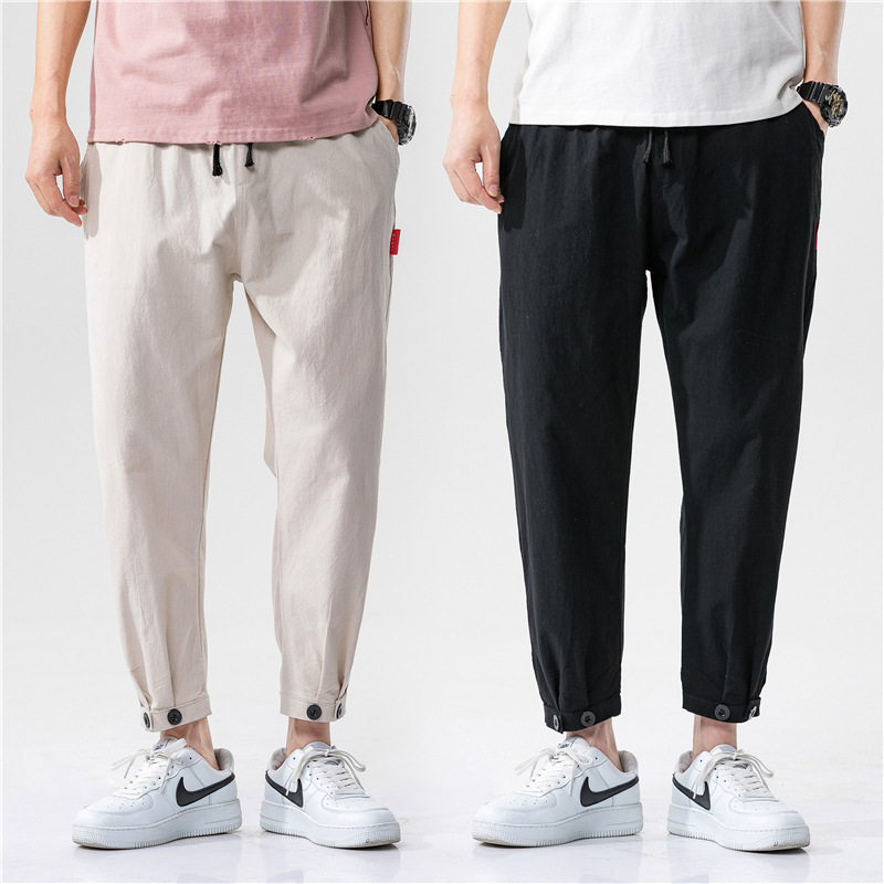 Massimo men's elegant linen pants, view 4