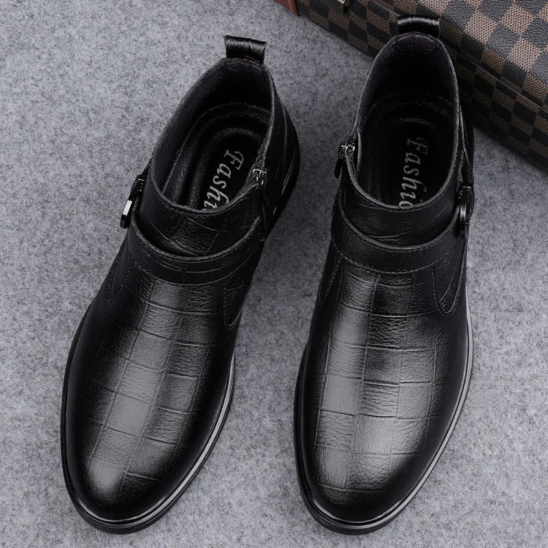 Antonio men's leather boots, view 4