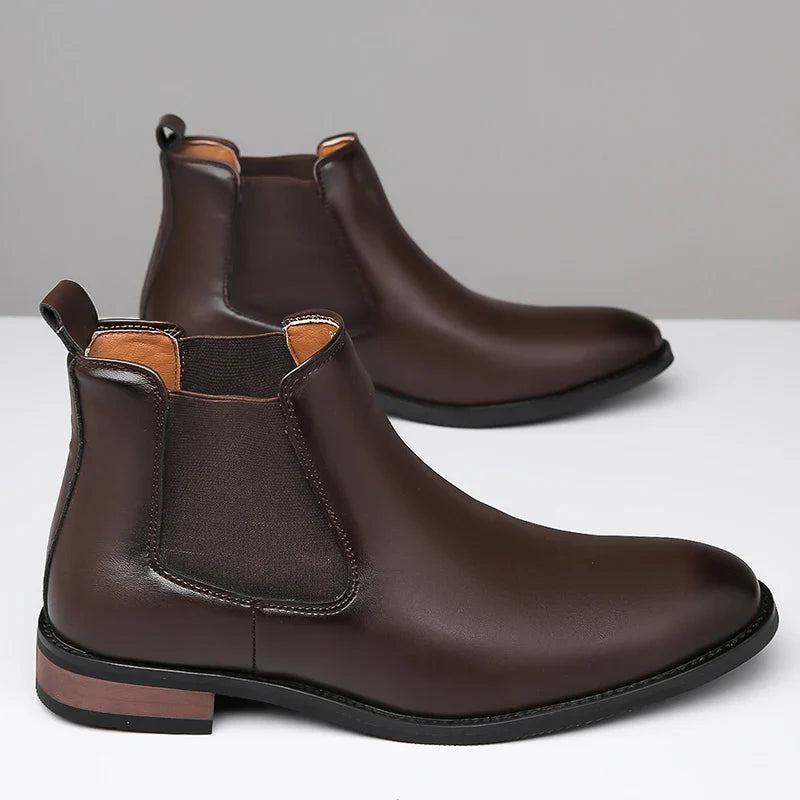 Gennaro men's elegant leather boots, view 4