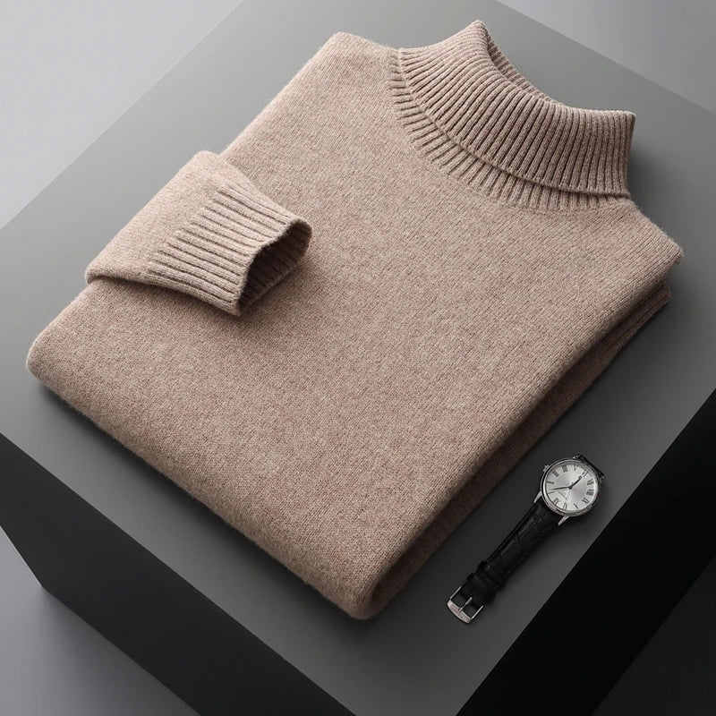 Vienna men's wool turtleneck sweater, alternate view