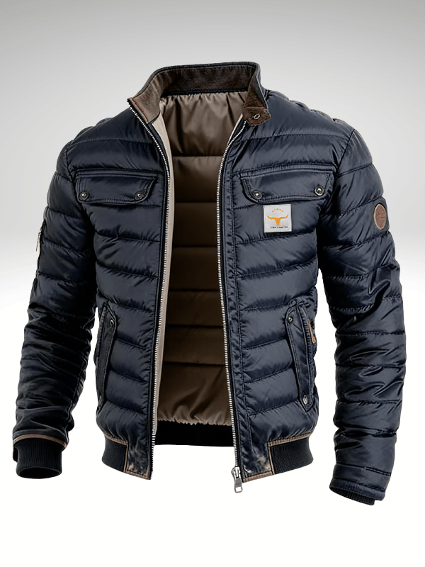 Wyatt quilted down jacket for men, styled winter look