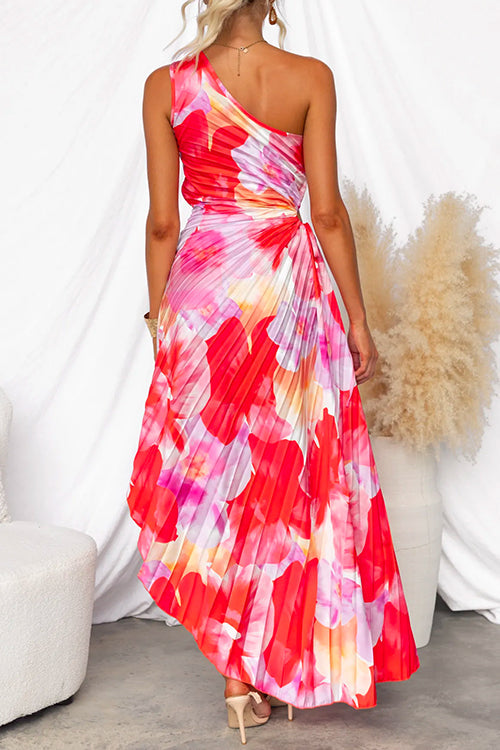 Yanira One Shoulder Pleated Dress – women's wedding guest, view 3