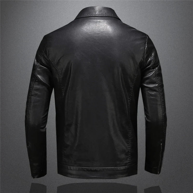 Alessandro men's leather jacket, view 4