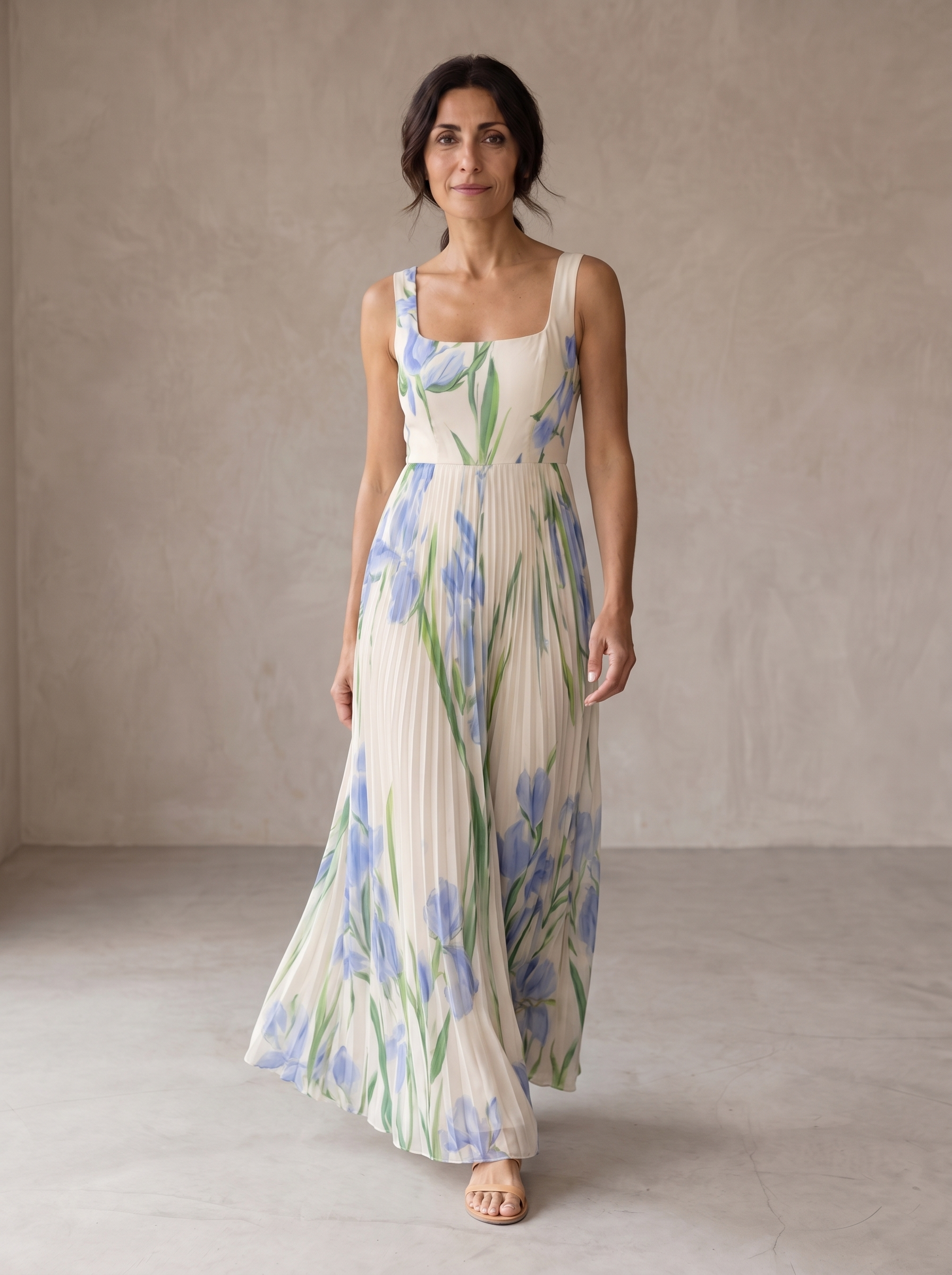 Oriah A Line Maxi Dress with Floral Print