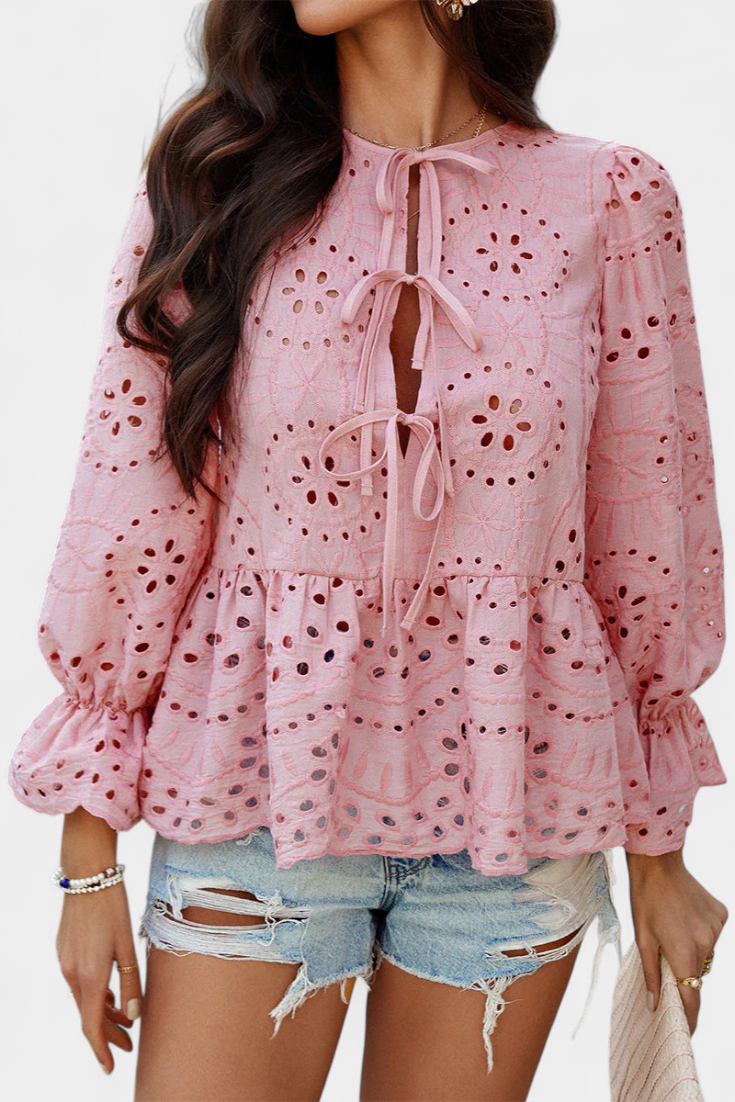 Loose Fit Bohemian Lace Top by Kayden – women's shirts