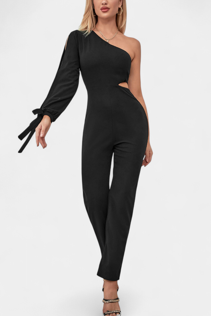 Asymmetrical Knot Detail Jumpsuit by Sahar – women's jumpsuits